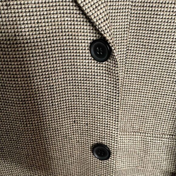 Enrico Gelini Collezione Mens Sportcoat 42R 100% Silk Single Lapel Tan Black - Picture 5 of 10